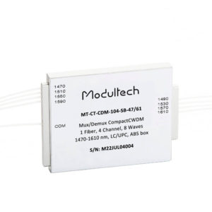 Мультиплексор CompactCWDM, 4-канальный, 1470-1610 нм одноволоконный, Small box